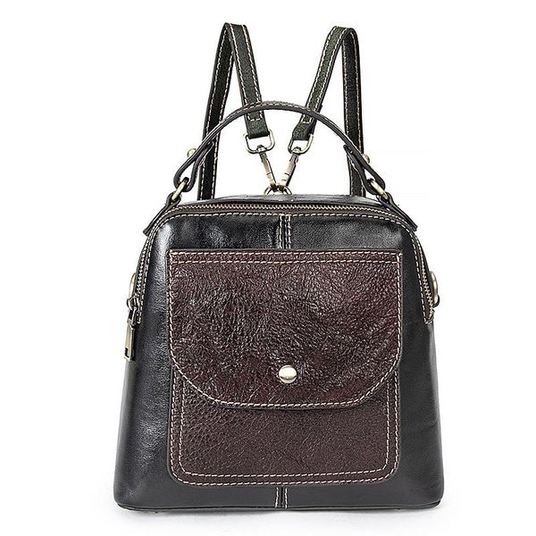 

backpack style yourseason 2021 genuine leather ladies casual vintage multi purpose womens cowhide small bagpack travel bags