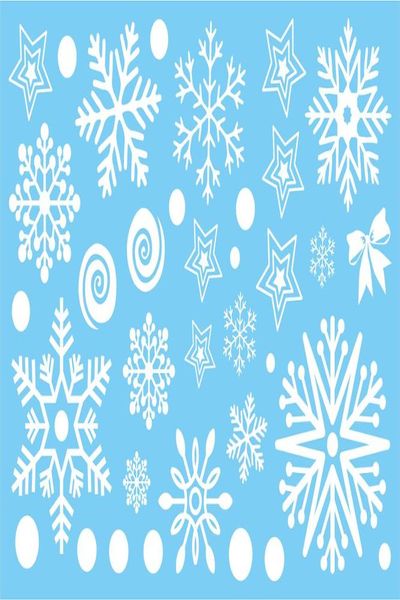 

2021 новый год diy рождеством стена снежинка санта-клаус наклейки оконное стекло наклейки подарок xmas для дома санта декор jlldtz sinabag