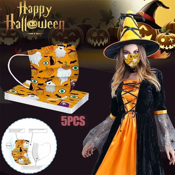 

5pcs disposable halloween cosplay mask forfacefabric face-mask mascherine mascarillas desechables mondmasker masque