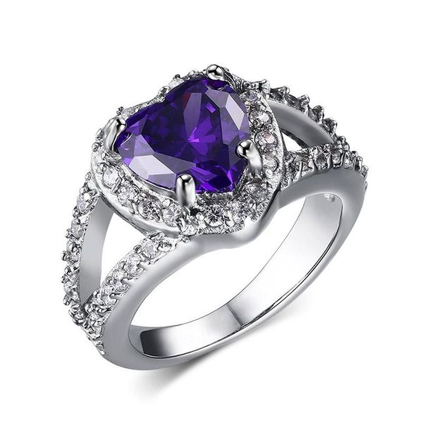 

Trendy Engagement Ring for Women Heart of the Sea Custom Name Birthday Wedding Gift