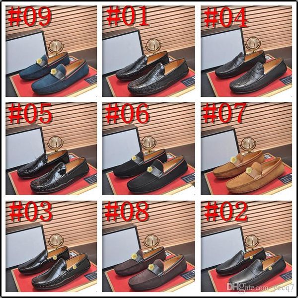 

md 19ss new men genuine leather loafers shoes handsome comfortable brand men casual shoes 22, Black