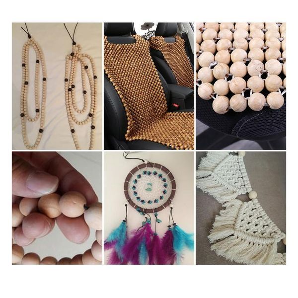 

new 4/6/8/10/12/14/16/18mm natural color wood beads loose spacer beads for jewelry making diy handwork acc jllcie, Crystal