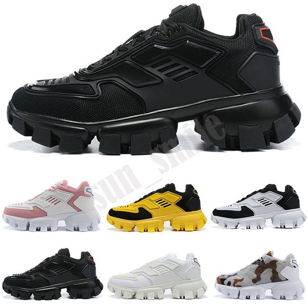 

mens designer shoes cloudbust thunder sneakers rubber sole white yellow women casual outdoor trainers size 35-46