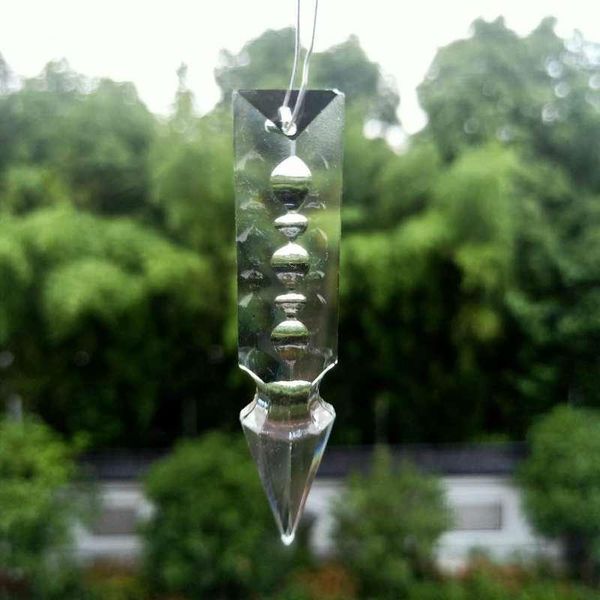 

75mm fire arrow glass crystal pendants clear chandelier crystals accessories suncatcher wedding home decor hanging ornament h bbyntp