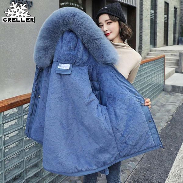 

women's down & parkas greller winter coat women 2021 fashion jacket cotton padded parka short outwear hooded 6 colors female coat1, Black