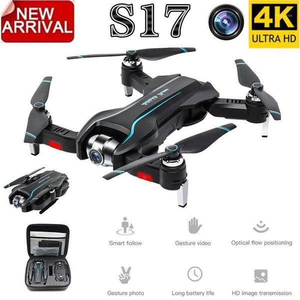 

drones 2021 s17 rc drone 4k with dual camera optical flow hd one-key return adjustable angle helicopter quadcopter toys1