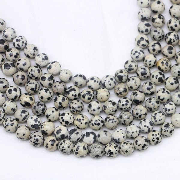

1strand lot 4 6 8 10 12 mm round natural stone spotted beads loose spacer bead for jewelry making findings diy bracelet necklace h bbyjnp