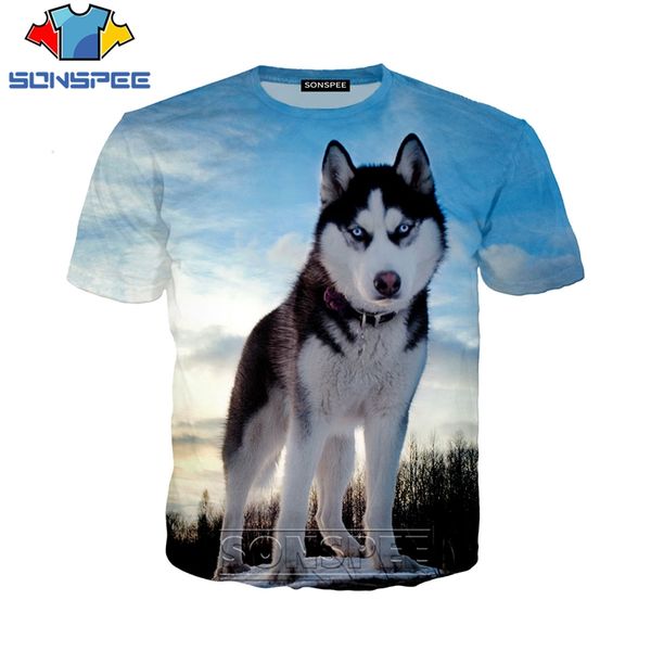 

new husky dog brand design 3d print shirts humor anime harajuku men clothing