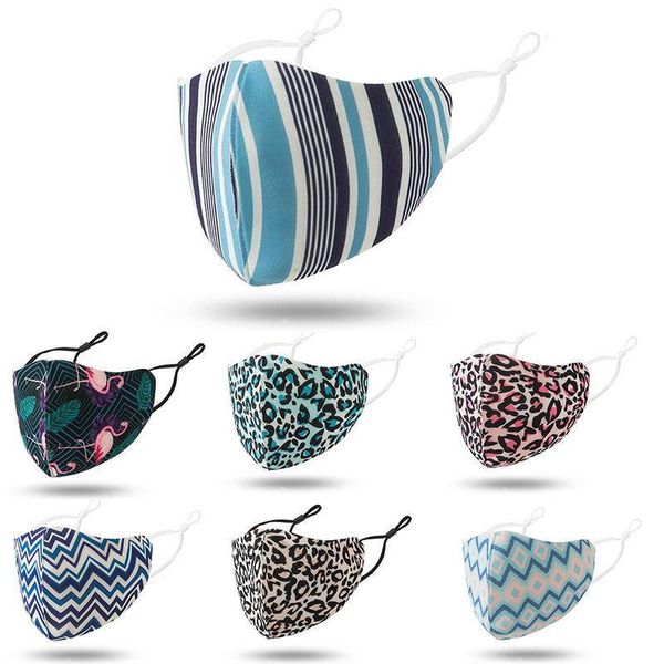 

dhl assorted designer face mask printed camo stripe face masks with fashion cover are dustproof and summer blue silk leopard mascarill