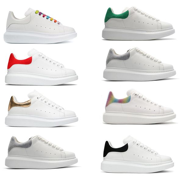 

trainers reflective 3m white leather platform sneakers womens mens flat casual party wedding shoes suede sports sneakers, Black