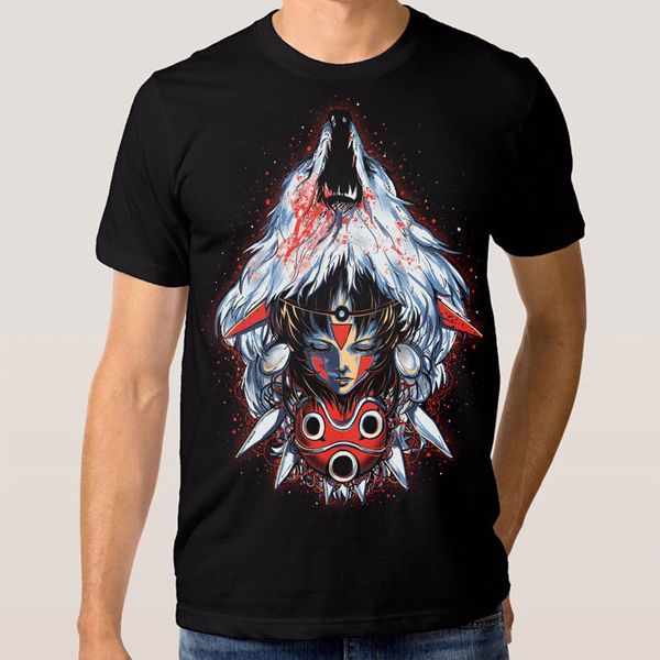 

princess mononoke art t-shirt anime tee, all sizes men t shirt 2020 customized male tees mens t shirts sport hooded sweatshirt hoodie