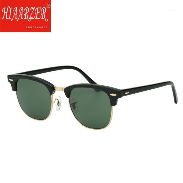 

sunglasses glass lens men brand half frame sun glasses women lady goggles uv400 rays male female eyewear with box1, White;black