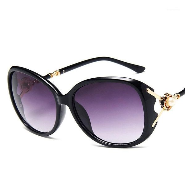

popular gradient sunglasses pearl sunglasses female personality glasses famous designer gafas de sol okulary1, White;black