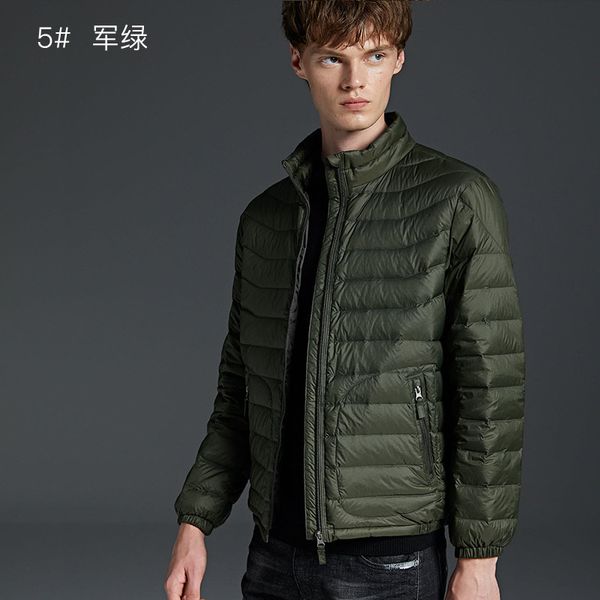

2021 new men's ultra light jacket winter feather for men windbreaker plus down coat zake, Black