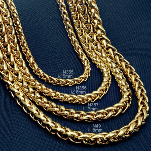 

mens 18ct gold filled weaved 50 60 70cm chain necklace gift jewelry, Silver