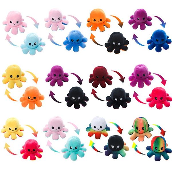 

two sided ocs plush stuffed doll toy different moods soft simulation ocs plush toy for kids cute animal doll h bbykkx