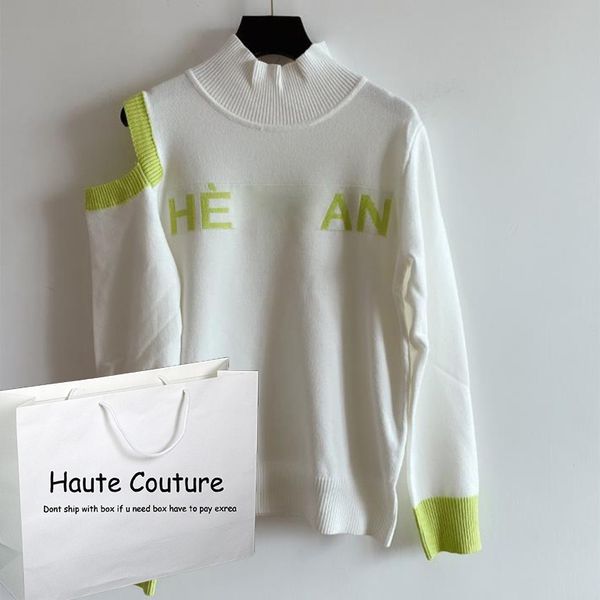 

women fashion pullover sweaters 2020 new arrival strapless womens leisure letter printed autumn clothing wholesale, White;black