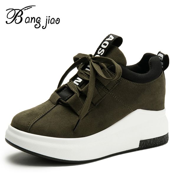 

spring and autumn comfortable platform shoes women's sports, Black