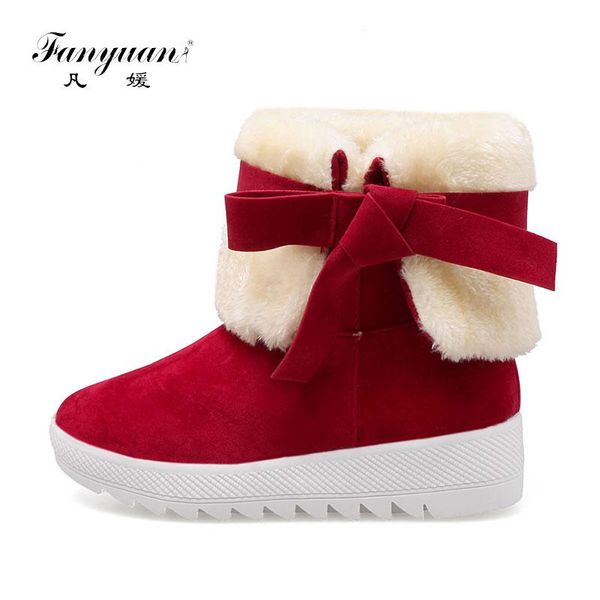 

fanyuan autumn/winter boots women winter shoes women's ankle boots the new 3 color fashion casual fashion flat warm shoes, Black