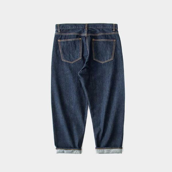 

men's jeans trend men casual denim pants straight loose baggy cotton trousers blue japan style boyfriend cowboy clothing1