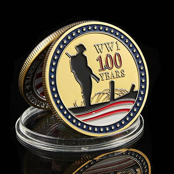 

usa challenge gold plated coin craft 100th anniverdary great seal collectible
