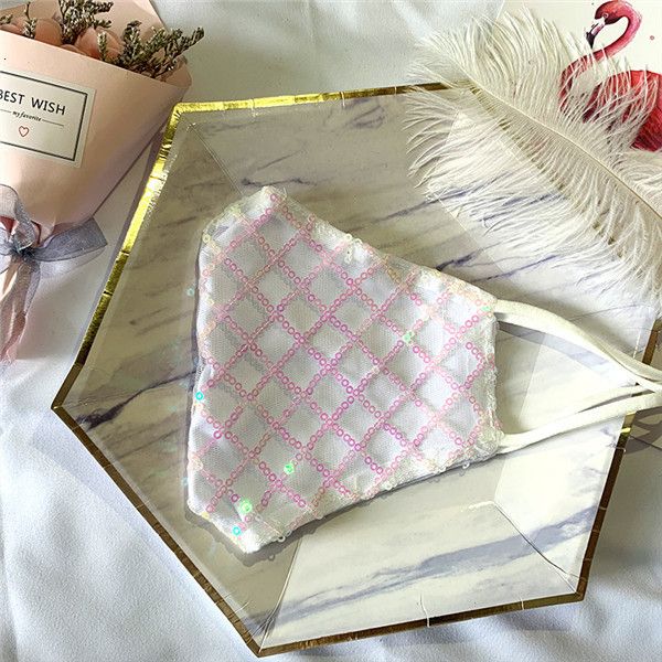 

sparkly blink jewel lace fashion party women for decoration dust sun washable face mask 3 n1yop, Black