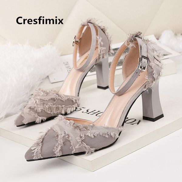 

women fashion grey spring slip on party night club high heel pumps lady casual summer summer shoes mujer tacones altos e3294, Black