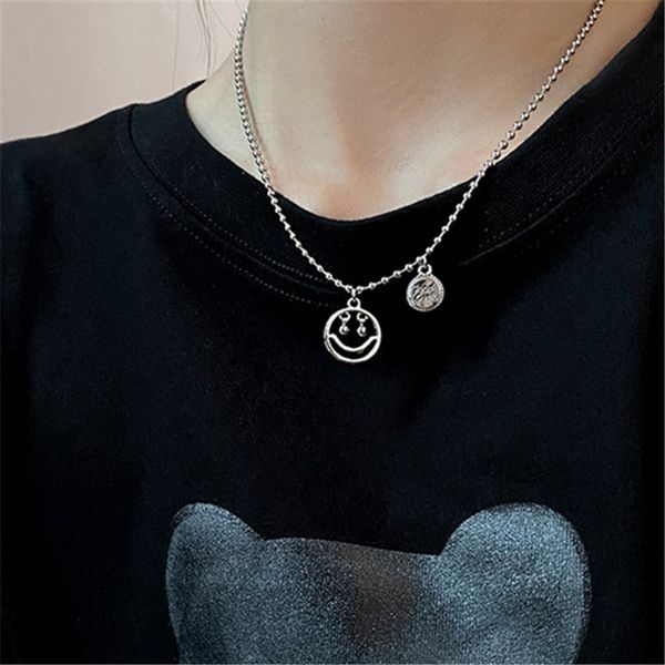 

women chains necklaces trendy link chain metal round all compatible party necklace female fashion jewelry, Silver