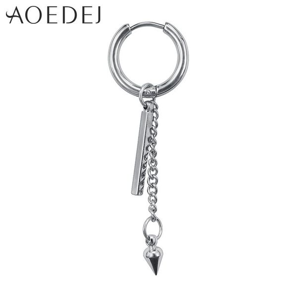 

aoedej fashion jewelry earrings korean earring kpop accessories boys accessories long tassel hoop earrings, Golden;silver