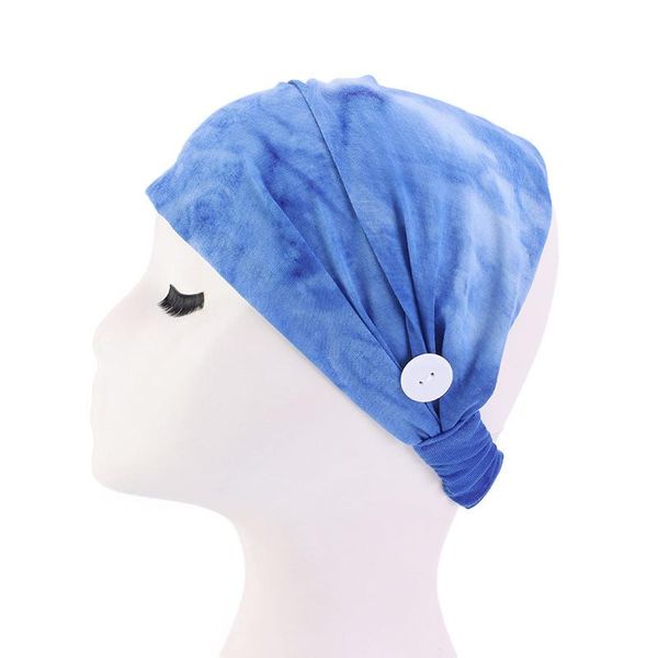 

широкий ободки женщины stretch тюрбан печатные headwrap кнопка bands бинты эластичные волос спорт головные уборы бандана аксессуары для воло, Black
