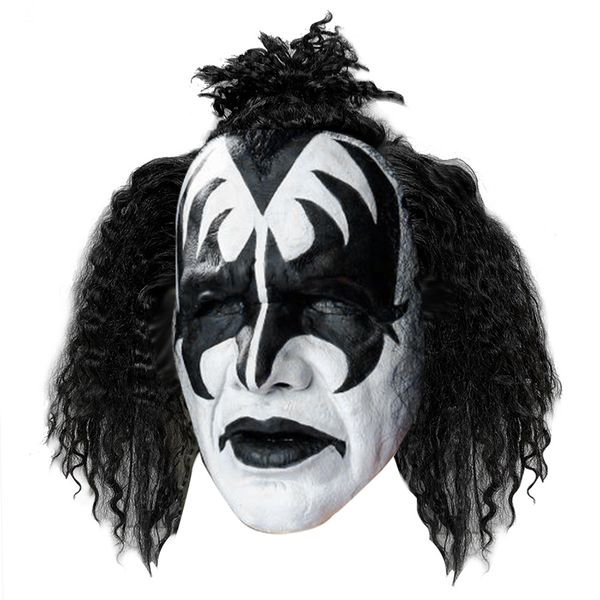 

costume accessories the demon costume accessory cosplay masks kiss gene simmons mask latex mascaras deluxe halloween mascarillas face masque, Silver