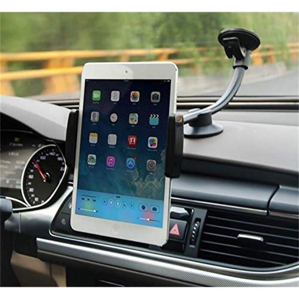 

universal 360 windshield car mount long arm phone holder stand cradle with extra dashboard suction sturdy base