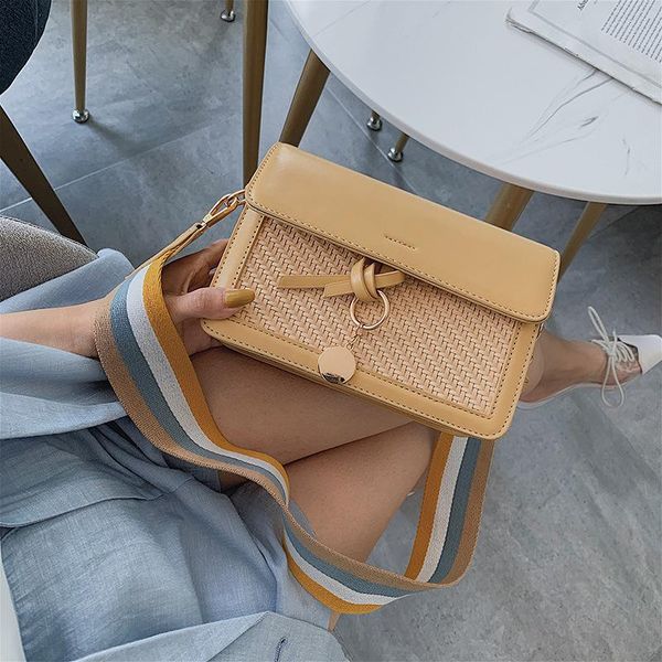 

small square crossbody bag simple strip wide strap shoulder bag women small messenger flap brand designer female handbag