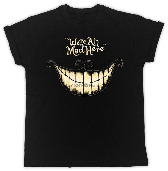 

мы все здесь сумасшедшие cheshire cat улыбайся alice in wonderland unisex black new смешной топы новые смешной топы спорт толстовка с капюшо