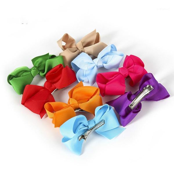 Decorações de Natal 2021 EST princesa Sweet Flower Toddler Baby Girls Bowknot Grosgrain Ribbon Hair Pins CLIPS CABEÇA 20 PCS BOWS1