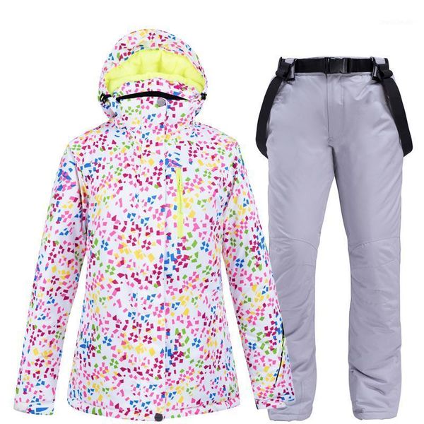 

skiing suits ski suit women winter windproof outdoor snowboard warm thickened jacket and pants snow sports alpine set for women1