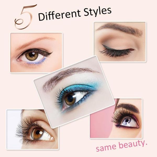 

5 pair magnetic eyelashes with magnet liquid eyeliner set waterproof long natural lasting mink eyelashes extension false tw x5e4