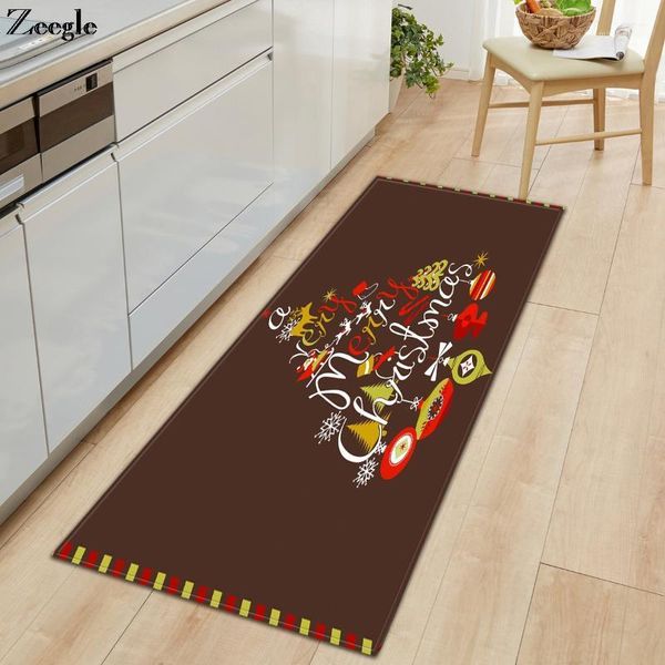 

zeegle christmas carpet home decoration kitchen floor rug door mat entrance non-slip floor mat hallway carpet soft bathroom rug1