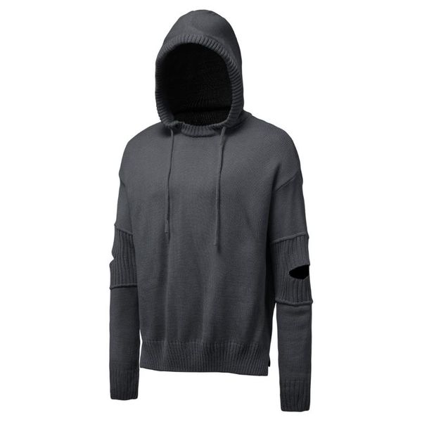 

men's sweaters knitwear fashion hooded outerwear pullovers, White;black