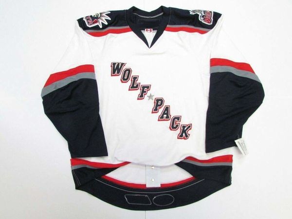 Shist Champed Hartford Wolf Pack Alhl Hockey Jersey Добавьте любое имя Номер мужские Джерси XS-5XL