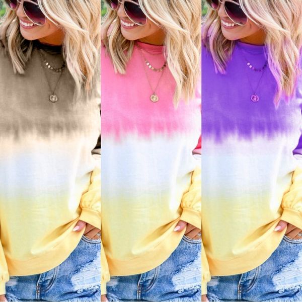 

wrxg5 2019 autumn print long women's sweater gradient rainbow and winter sleeve sweater 9kzla, Black