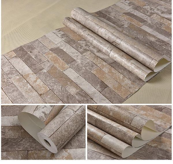 

antique brick wall paper 3d three dimensional brick culture stone wallpaper clothing store restaurant internet bar decoration