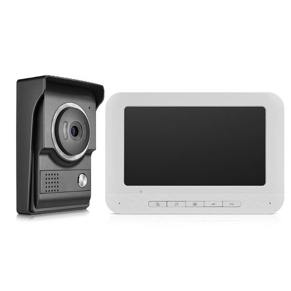 

7inch видео-телефон двери дверной интерком kit tft-lcd экран поддержка ночного видения видео глазок двери камеры интерком просмотра