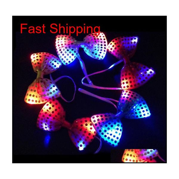 

children's sequins led tie lighting tie tie shiny party gift christmas halloween club ba qylkdn dh_seller2010, Black;gray