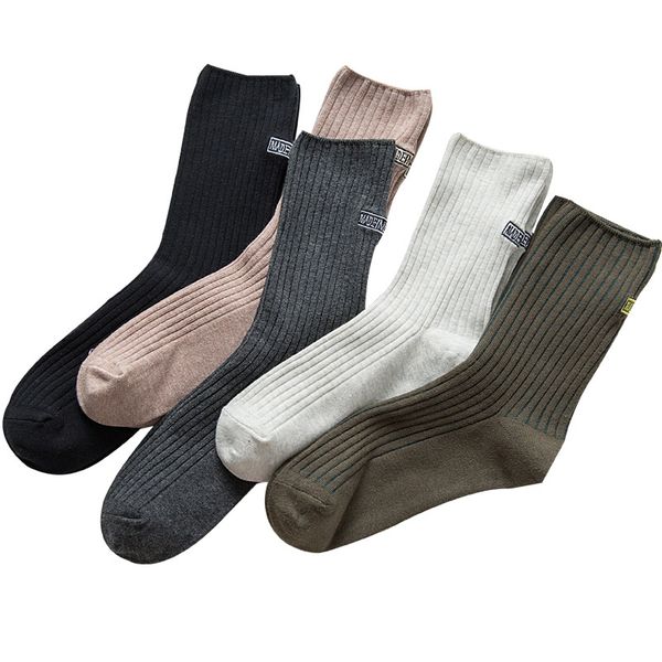 

thicken men's 100% cotton keep warm floor ffy thermal solid color winter thick socks for man high quality, Black