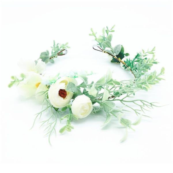 

pastoral floral flower crown bridal hair accessories festival flower wreath headband floral garlands women headdress o qylmbt