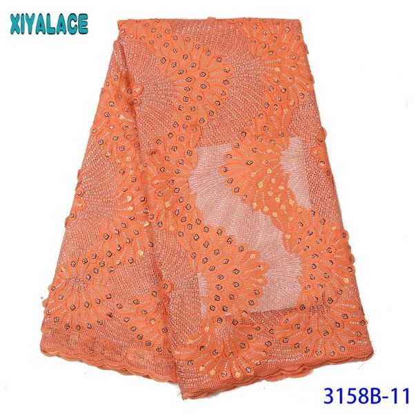 

latest lace fabric french lace fabric nigerian 2020 mesh satin laces with sequins ks3158b, Pink;blue