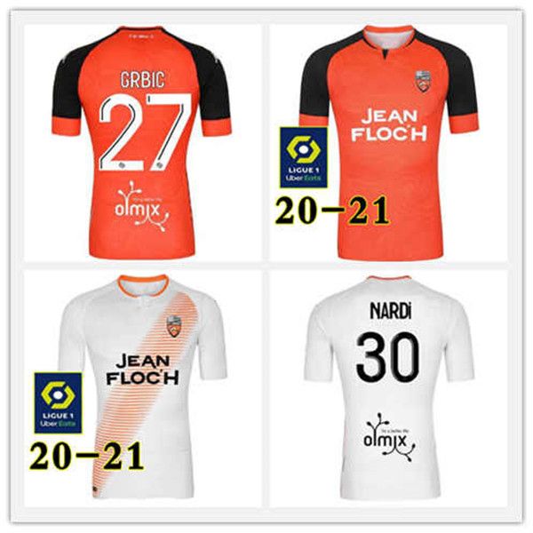 

20 21 fc lorient soccer jerseys home away third 2020 2021 maillot de foot lorient hamel umut bozok ponceau wissa grbic football shirts, Black;yellow