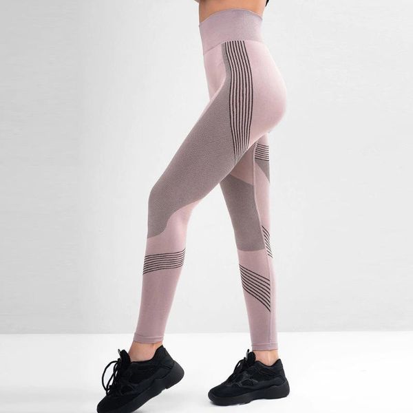 

women pants high waist sport seamless splicing stretch tight hip lift solid gym pants joggers women slim fit trousers 2020 new1, Black;white