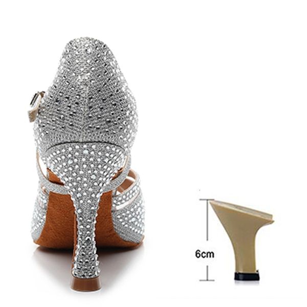 

2021 new women rhinestone latin black red soft bottom ballroom salsa dancing shoes party wedding for girls dance sandals b577